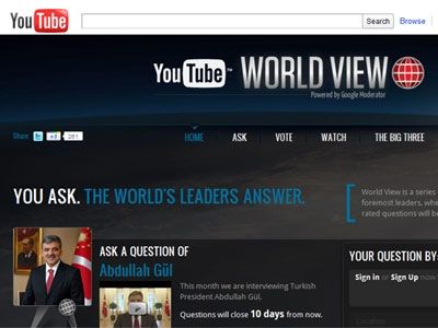 Abdullah Gül Youtube'da!