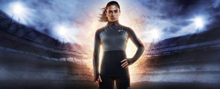 Nevin Yanıt, Nike koşu ürünleri için objektif karşısında!