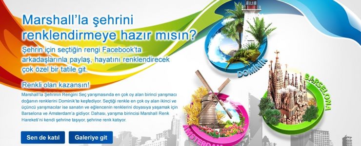 Marshall&rsquo;dan Şehrinin Rengini Seç yarışması...